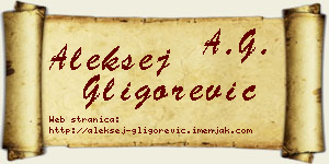 Aleksej Gligorević vizit kartica